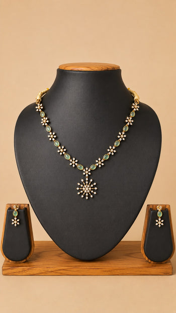 Sea Green & Diamond Festive Neckwear Set