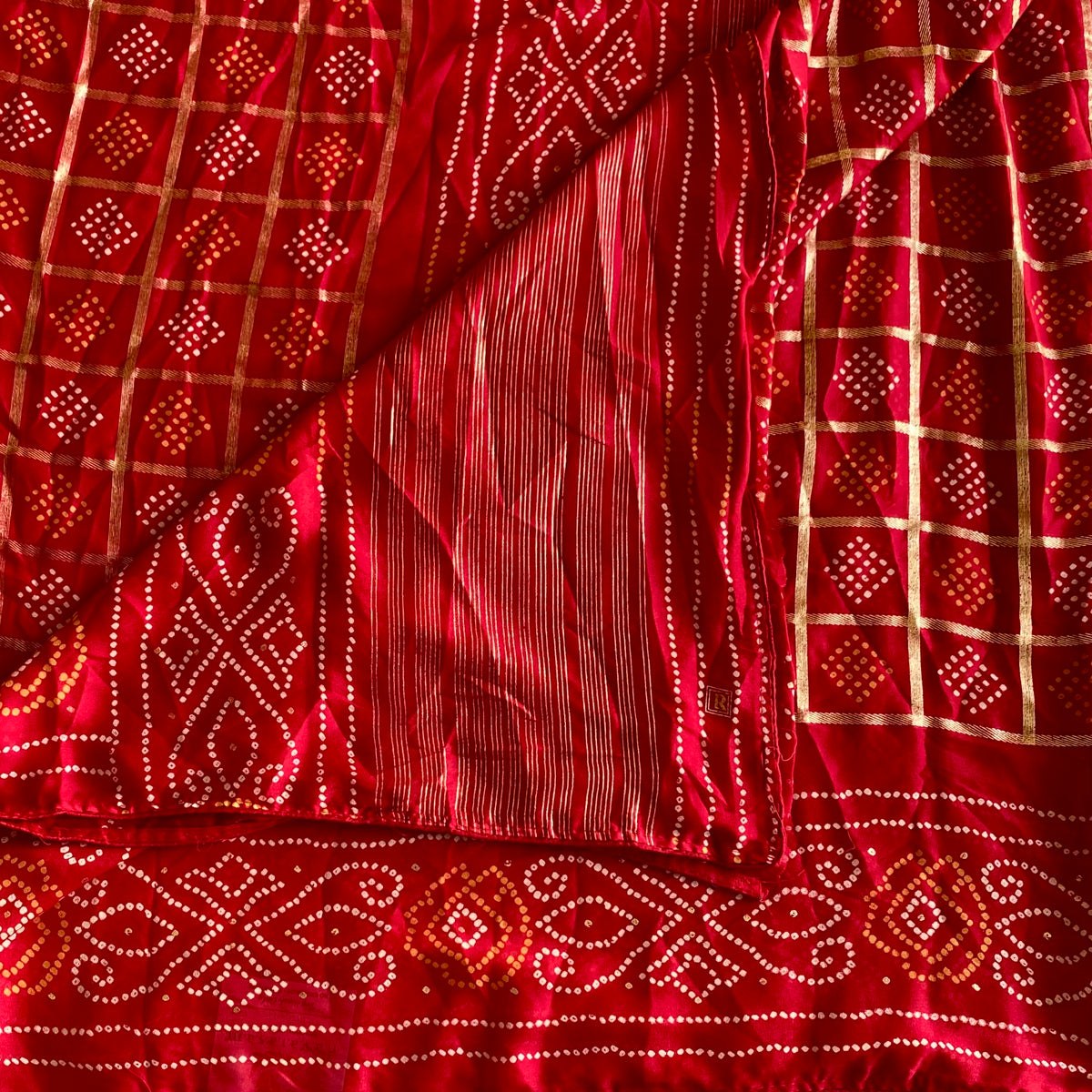 Scarlet Red Softest Lightweight Bandhini Printed Saree
