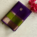 Hot Seller Cadbury Purple With Olive Handwoven Designer Pure Silk