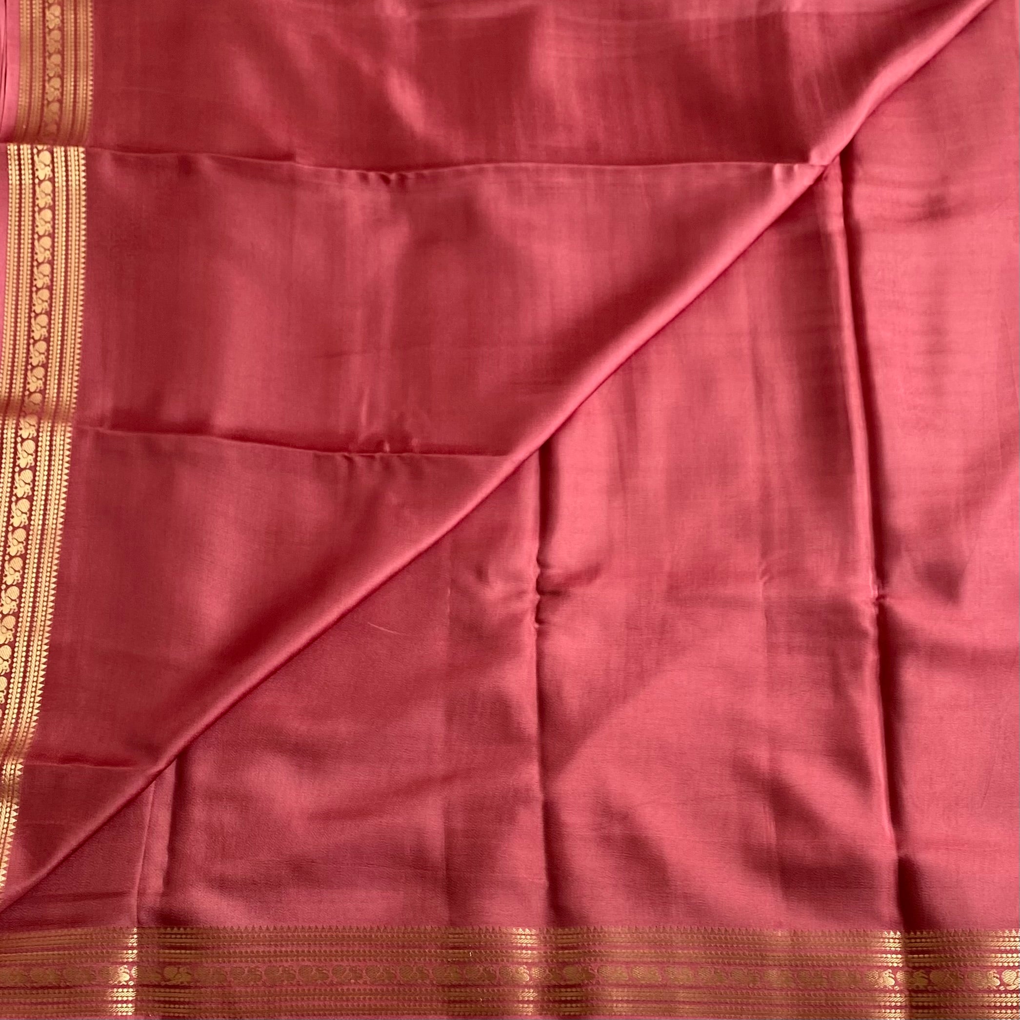 Dusty Deep Rose Premium Soft Crepe Silk