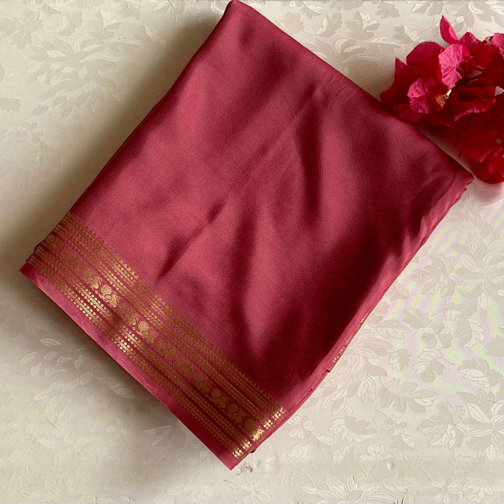 Dusty Deep Rose Premium Soft Crepe Silk