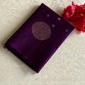 Royal Purple Designer Pure Silk Saree With Antique Gold Details