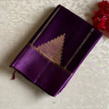 Royal Purple Designer Pure Silk Saree With Metallic Gold Zari