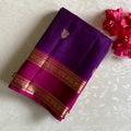 Cadbury Purple Designer Pure Silk With Magenta Pink Retta Pett Borders
