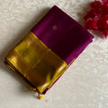 Magenta With Magical Olive Retta Pett Designer Pure Silk