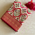 Dreamy Ivory Soft Tussar with Rich Meenakari Woven Work All over & Rich Pallu