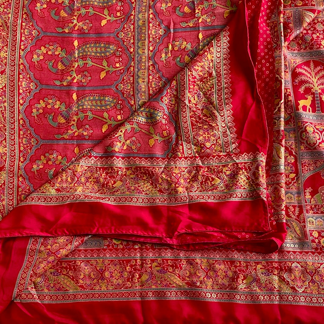 Rani Pink Softest Festive Stunner with Beautiful Printed Work