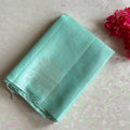Pastel Sea Designer Pure Silk Saree With Antique Gold Pallu