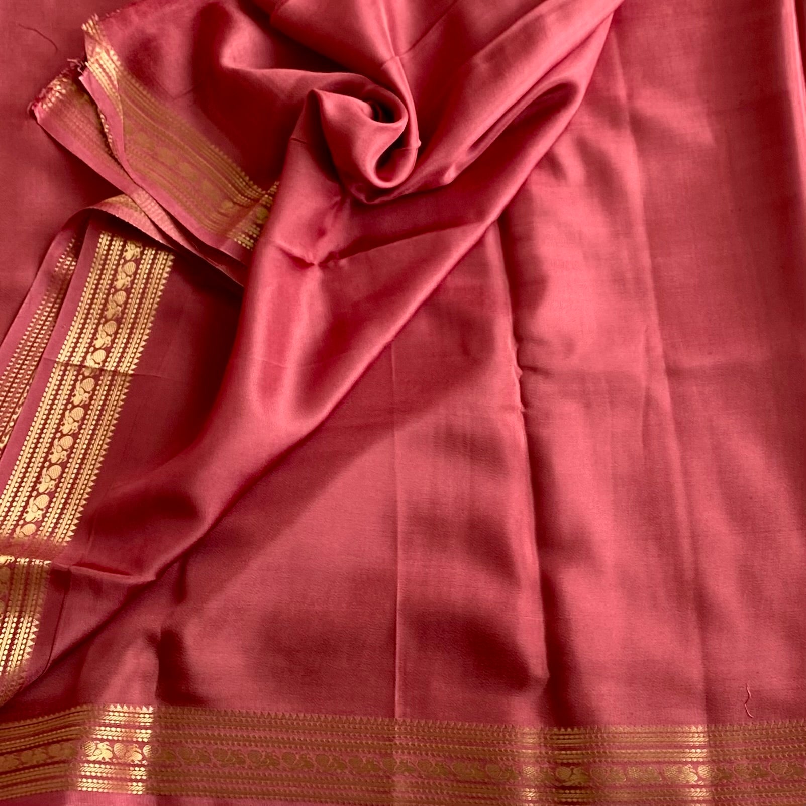 Dusty Deep Rose Premium Soft Crepe Silk