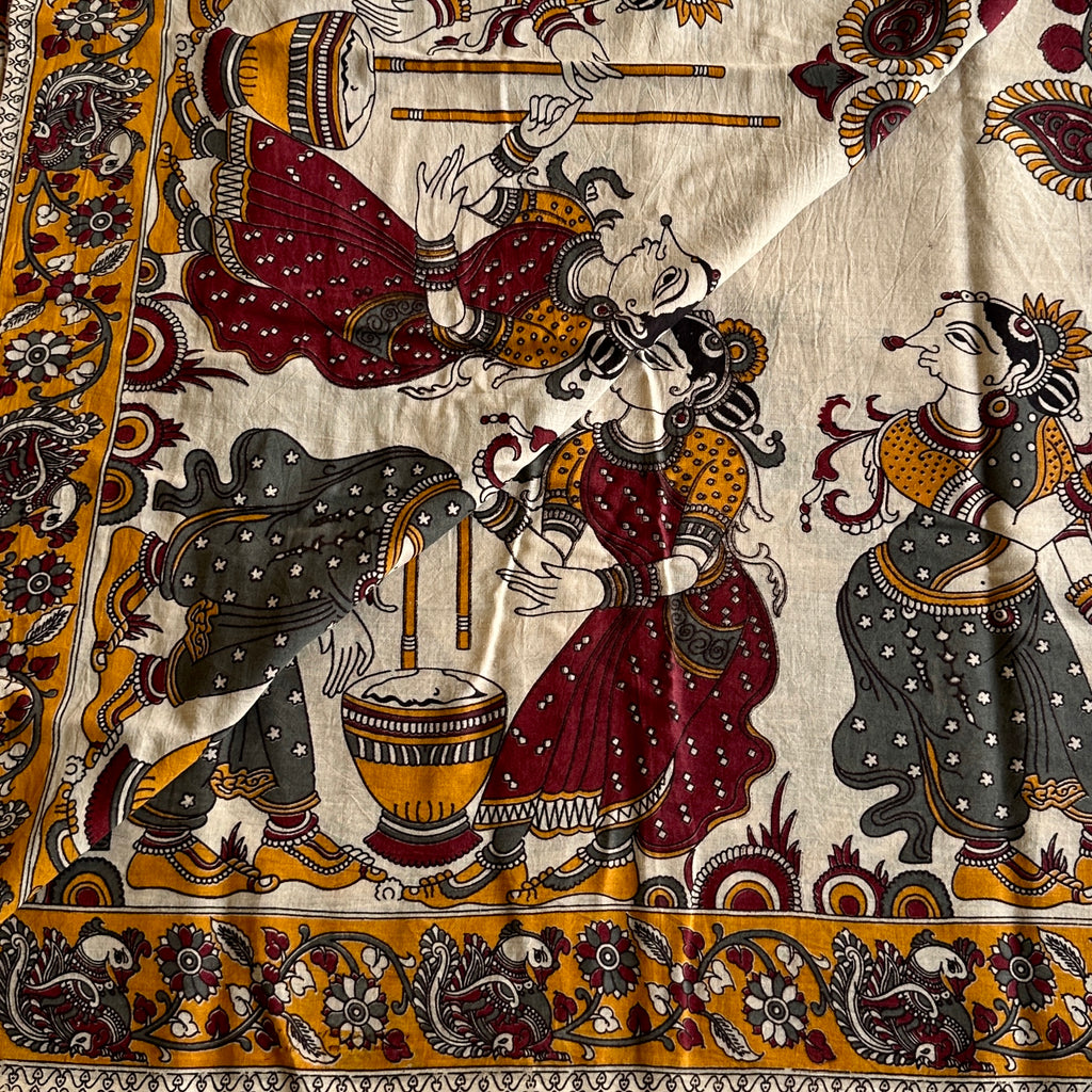 Kalamkari Printed Soft Cotton in Earthy Shades & Beautiful Prints