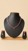 All pink - oxidised neckwear set