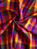 Multi-checkered Pure Silk Blouse Fabric