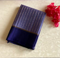 Royal Lavender with rare combo midnight navy zari woven pure silk