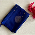 Royal Blue Designer Pure Silk Saree With Metallic Gold Diamond Pallu