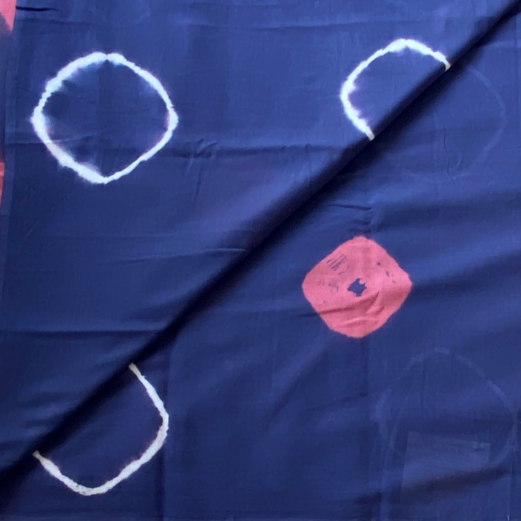 Navy Coral Tie Dye Saree Soft Drapey Fabric Casual Wear