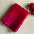 Magenta And Scarlet Red Designer Pure Silk Saree With Gold Zari