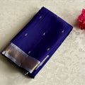 Royal Purple Silk Saree Gold Brocade Diamond Lattice Pallu Wedding