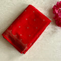 Scarlet Soft Banarasi Crepe Silk with Designer Borders