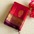 Magenta Silk Saree Royal Purple Pallu Gold Zari Work