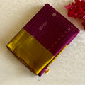 Magical Magenta With Vibrant Lime green Designer Pure Silk