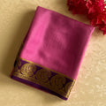 Fuchsia Silk Saree Purple Paisley Gold Zari Traditional Festive Wear