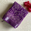 Pretty in Purple - Block Printed Soft Linen With Warli Prints