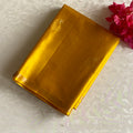 Mustard Yellow Designer Pure Silk Saree With Rani Pink Pallu