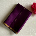 Deep Purple Designer Pure Silk Saree With Antique Gold Pallu
