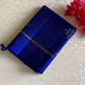 Royal Blue Designer Pure Silk With Kollam Zari Weave
