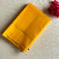 Golden Yellow Designer Pure Silk Saree With Deep Maroon Paisley Pallu