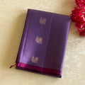 Orchid Purple Magenta Pallu Silk Saree Gold Brocade Tassel Fringe