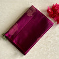 Rani Pink Designer Pure Silk Saree With Leaf Green Pallu