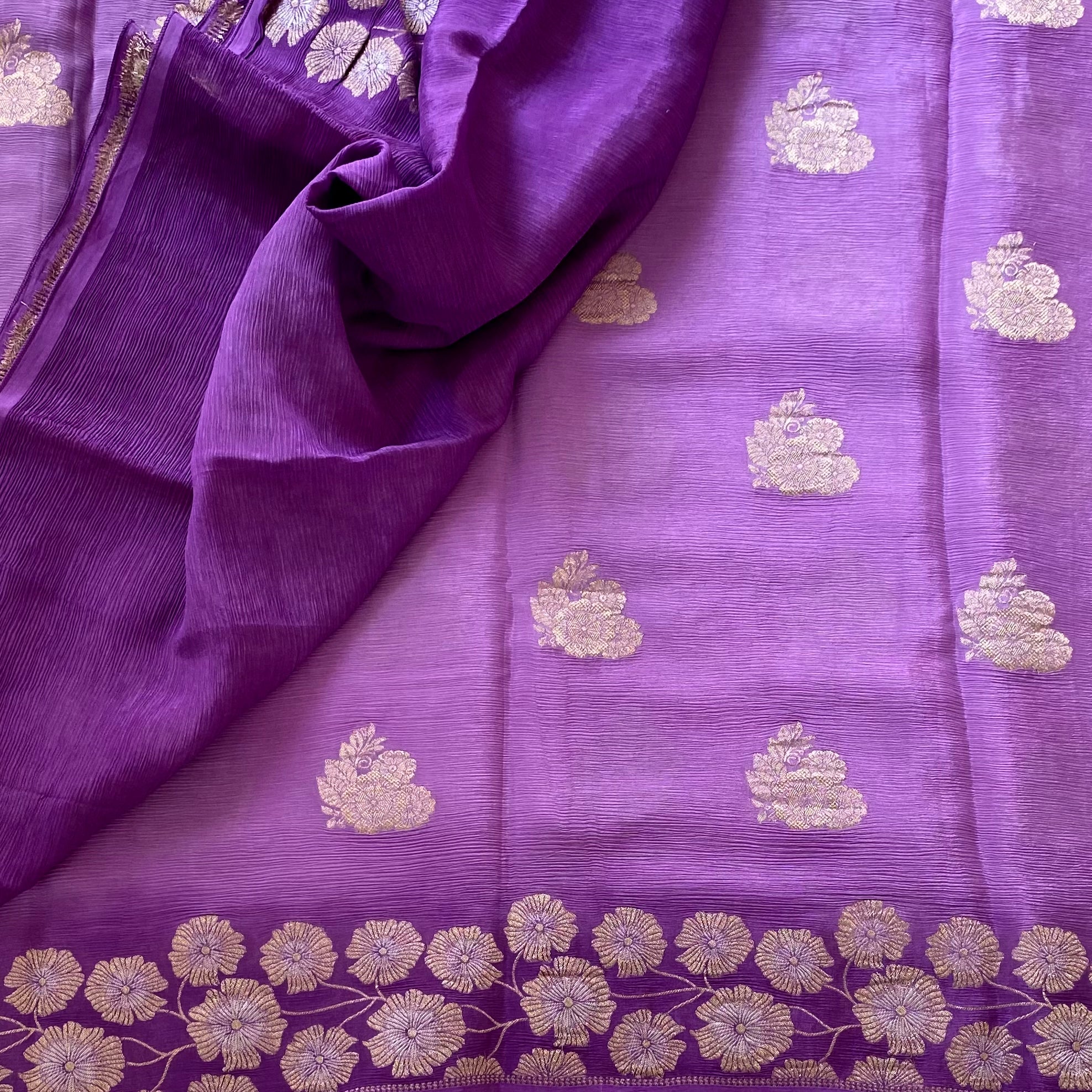 Most lightweight Shades of Lavender & Purple Soft Georgette Beauty