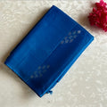 Metallic Blue Designer Pure Silk Saree With Antique Zari  Pallu