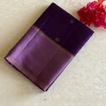 Deep Purple Designer Pure Silk Saree With Lavender Pallu