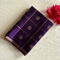 Deep Purple And Peach Pink Designer Pure Silk Saree With Gold Buttas