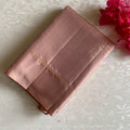 Dusty Rose Designer Pure Silk Saree With Soft Gold Zari