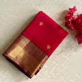 Rani Pink Designer Pure Silk Saree With Plum Purple Pallu
