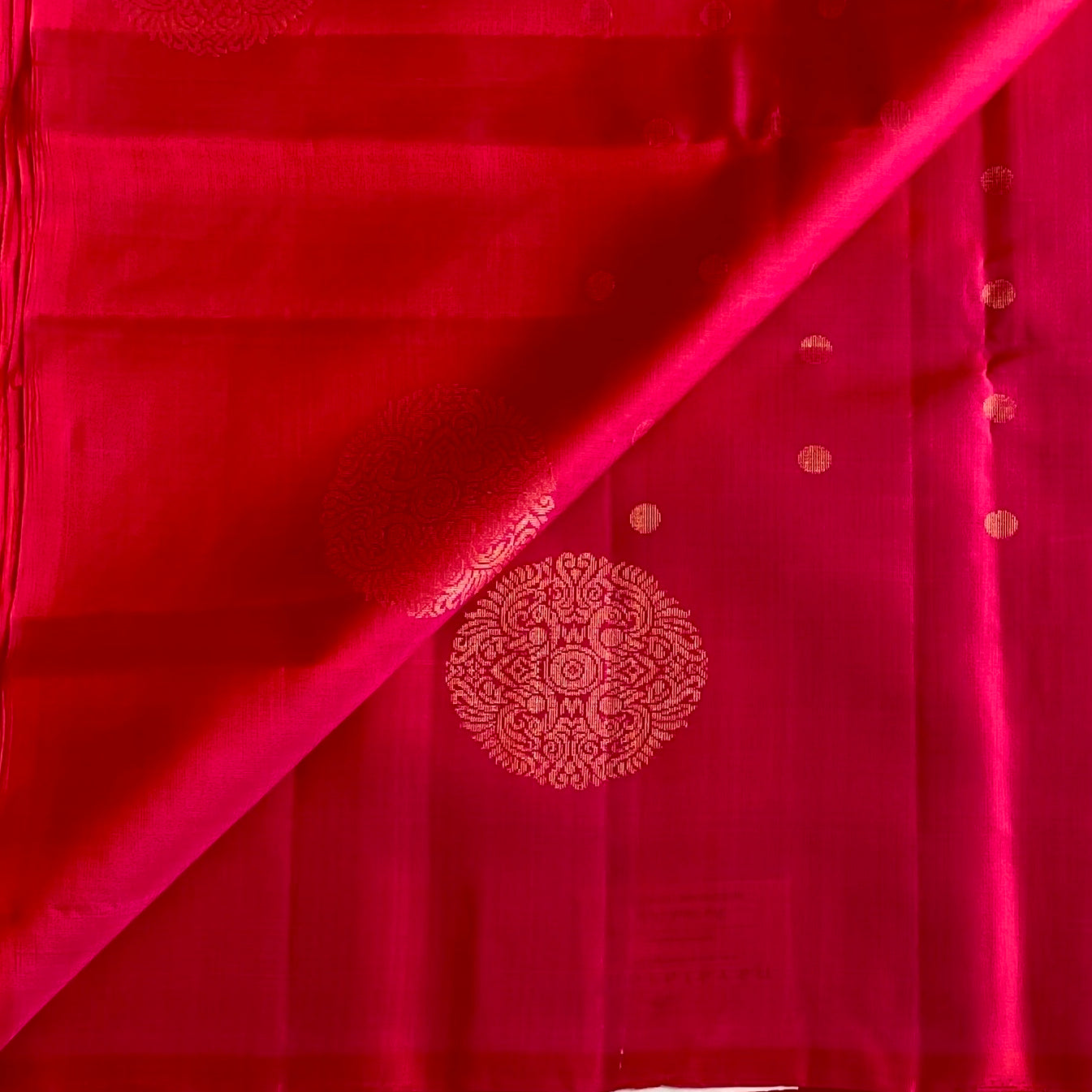 Rani Pink Designer Pure Silk Saree With Metallic Gold Border And Pallu