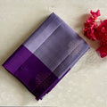 Metallic Lavender Designer Pure Silk Saree With Royal Purple Pallu