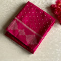 Magenta Gold Brocade Saree With Diamond Buti And Medallion Border