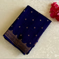 Royal Purple Kanjeevaram Pure Zari Silk Saree With Antique Gold Brocade