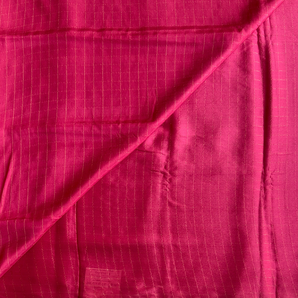 Fuchsia softest Georgette blended crepe with tiny borders