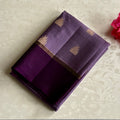 Royal Purple Silk Saree Gold Temple Border Woven Buta Design