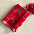 Rani Pink Designer Pure Silk Saree With Peach Pallu And Gold Zari