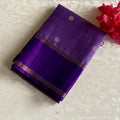 Metallic Lavender & Purple Designer Pure Silk with Intricate Woven Pallu