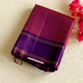 Magenta Silk Saree With Royal Purple Pallu And Gold Zari