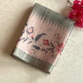 Sage Green Dusty Rose Floral Pallu Printed Border Tassel Saree