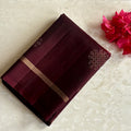Burgundy Designer Pure Silk Saree With Antique Gold Zari Border
