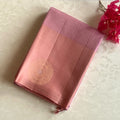 Dusty Rose Silk Brocade Saree Antique Gold Floral Zari Work